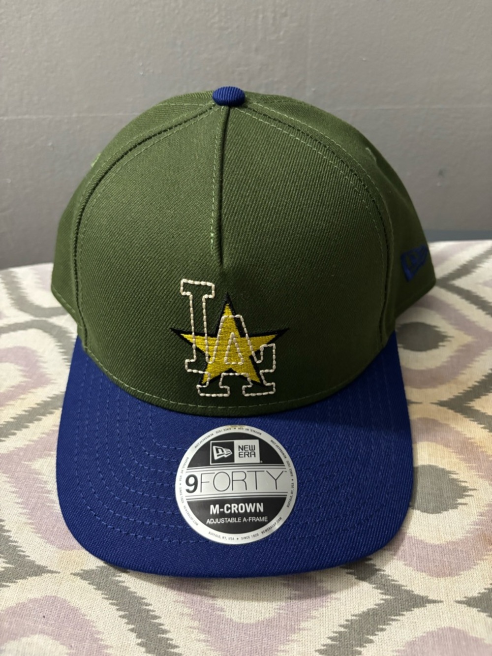 New Era Kids Olive Green & Blue LA Star Baseball Hat